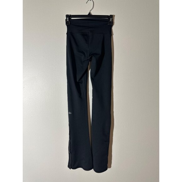 Alo Yoga Black Snap Bottom Leggings XS High Waist Stretchy - Picture 3 of 6